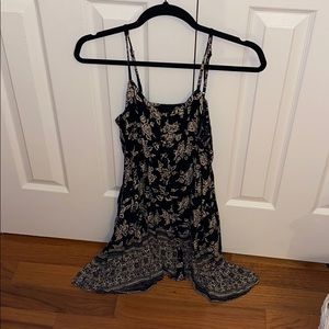 Black and white floral dress